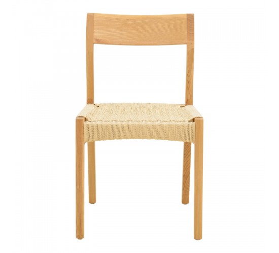 Καρέκλα Karlinda ξύλο οξιάς-έδρα σχοινί σε φυσική απόχρωση 47.5x55x81εκ Υλικό: BEECH WOOD - ROPE 263-000061