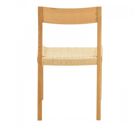 Καρέκλα Karlinda ξύλο οξιάς-έδρα σχοινί σε φυσική απόχρωση 47.5x55x81εκ Υλικό: BEECH WOOD - ROPE 263-000061