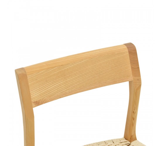 Καρέκλα Karlinda ξύλο οξιάς-έδρα σχοινί σε φυσική απόχρωση 47.5x55x81εκ Υλικό: BEECH WOOD - ROPE 263-000061