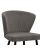 Καρέκλα Mattia ανθρακί ύφασμα-πόδι μαύρο μέταλλο 55x53x80εκ Υλικό: METAL - FABRIC 264-000005