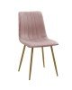 Καρέκλα Noor σάπιο μήλο βελούδο-πόδι φυσικό μέταλλο 44x55x86εκ Υλικό: METAL - VELVET FABRIC 264-000015