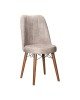 Καρέκλα Nevis I μπεζ antique ύφασμα-καρυδί πόδι Υλικό: FABRIC - METAL - WOOD 266-000005