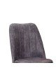 Καρέκλα Nevis I ανθρακί antique ύφασμα-καρυδί πόδι Υλικό: FABRIC - METAL - WOOD 266-000006