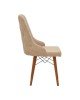Καρέκλα Elif μπεζ ύφασμα-καρυδί πόδι 46x50x97εκ Υλικό: FABRIC - WOOD 266-000014