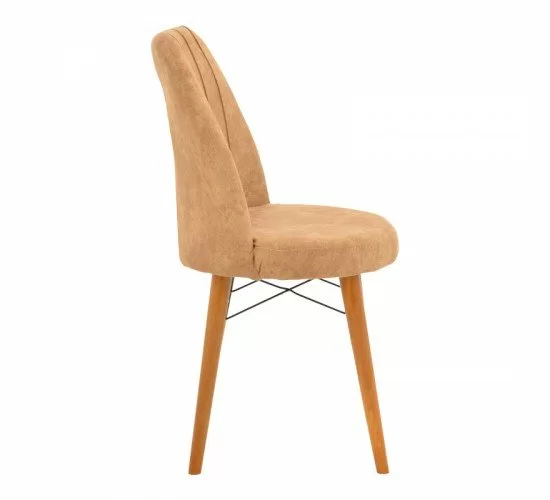 Καρέκλα Nevis I antique καφέ ύφασμα-καρυδί πόδι Υλικό: FABRIC - METAL - WOOD 266-000016 Καρέκλα Nevis I antique καφέ ύφασμα-καρυδί πόδι Υλικό: FABRIC - METAL - WOOD 266-000016