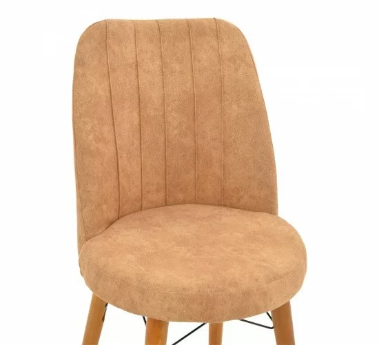 Καρέκλα Nevis I antique καφέ ύφασμα-καρυδί πόδι Υλικό: FABRIC - METAL - WOOD 266-000016 Καρέκλα Nevis I antique καφέ ύφασμα-καρυδί πόδι Υλικό: FABRIC - METAL - WOOD 266-000016