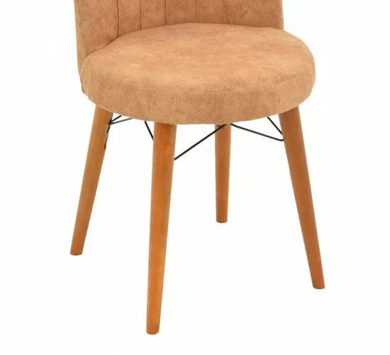 Καρέκλα Nevis I antique καφέ ύφασμα-καρυδί πόδι Υλικό: FABRIC - METAL - WOOD 266-000016 Καρέκλα Nevis I antique καφέ ύφασμα-καρυδί πόδι Υλικό: FABRIC - METAL - WOOD 266-000016