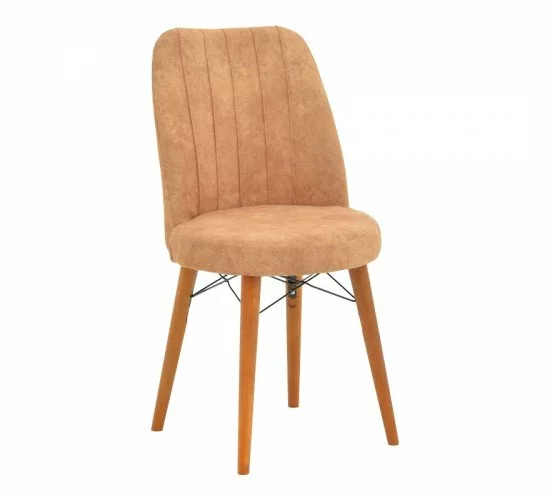 Καρέκλα Nevis I antique καφέ ύφασμα-καρυδί πόδι Υλικό: FABRIC - METAL - WOOD 266-000016 Καρέκλα Nevis I antique καφέ ύφασμα-καρυδί πόδι Υλικό: FABRIC - METAL - WOOD 266-000016