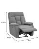Πολυθρόνα relax με μηχανισμό massage Terpsi γκρι βελούδο 80x94x100εκ Υλικό: PU-PLYWOOD 269-000012 Πολυθρόνα relax με μηχανισμό massage Terpsi γκρι βελούδο 80x94x100εκ Υλικό: PU-PLYWOOD 269-000012