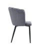 Καρέκλα Esme ανθρακί βελούδο-πόδι μαύρο μέταλλο 61x55x84εκ 270-000005