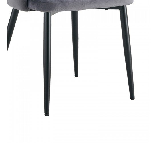 Καρέκλα Esme ανθρακί βελούδο-πόδι μαύρο μέταλλο 61x55x84εκ 270-000005