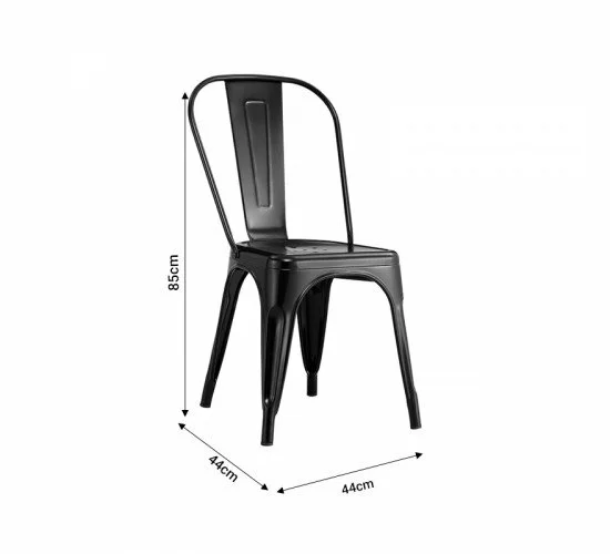 Καρέκλα Utopia μαύρο μέταλλο 44x44x85εκ Υλικό: METAL 270-000006 Καρέκλα Utopia μαύρο μέταλλο 44x44x85εκ Υλικό: METAL 270-000006