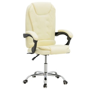 Καρέκλα γραφείου διευθυντή Kardi μπεζ pu 66x64x117εκ Υλικό: PU 270-000023