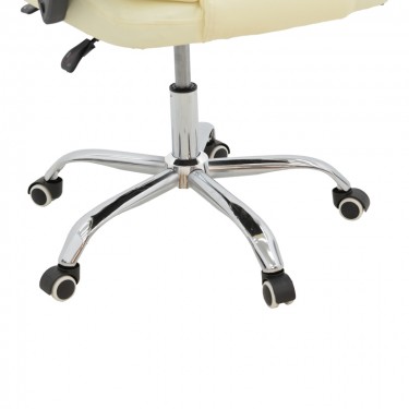 Καρέκλα γραφείου διευθυντή Kardi μπεζ pu 66x64x117εκ Υλικό: PU 270-000023