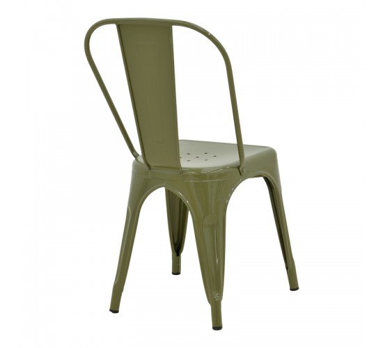 Καρέκλα Utopia μέταλλο σε λαδί απόχρωση 44x44x85εκ Υλικό: METAL 270-000027