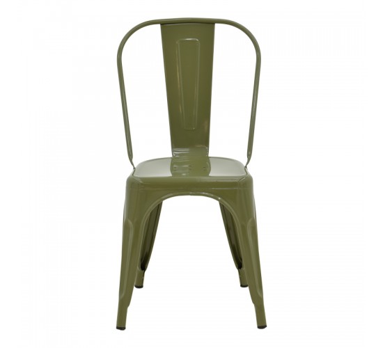 Καρέκλα Utopia μέταλλο σε λαδί απόχρωση 44x44x85εκ Υλικό: METAL 270-000027