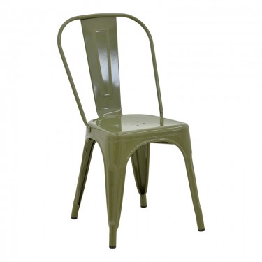 Καρέκλα Utopia μέταλλο σε λαδί απόχρωση 44x44x85εκ Υλικό: METAL 270-000027