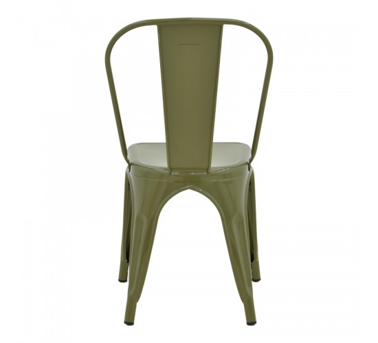Καρέκλα Utopia μέταλλο σε λαδί απόχρωση 44x44x85εκ Υλικό: METAL 270-000027