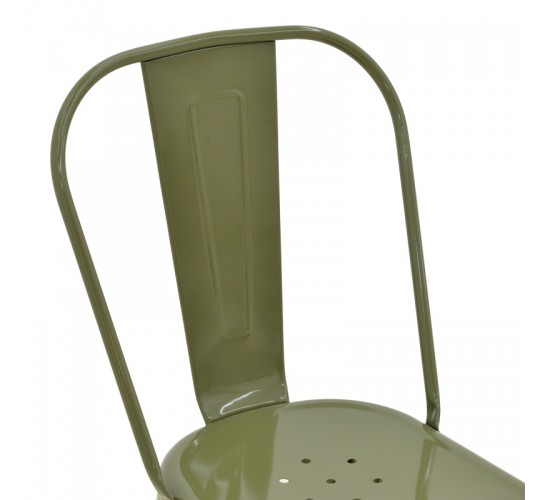 Καρέκλα Utopia μέταλλο σε λαδί απόχρωση 44x44x85εκ Υλικό: METAL 270-000027