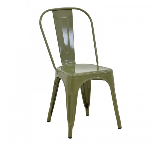 Καρέκλα Utopia μέταλλο σε λαδί απόχρωση 44x44x85εκ Υλικό: METAL 270-000027