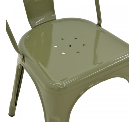 Καρέκλα Utopia μέταλλο σε λαδί απόχρωση 44x44x85εκ Υλικό: METAL 270-000027