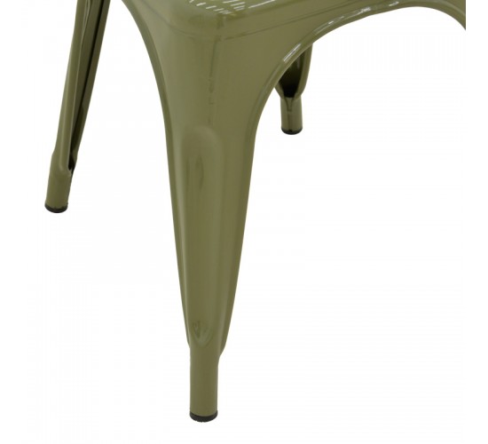 Καρέκλα Utopia μέταλλο σε λαδί απόχρωση 44x44x85εκ Υλικό: METAL 270-000027