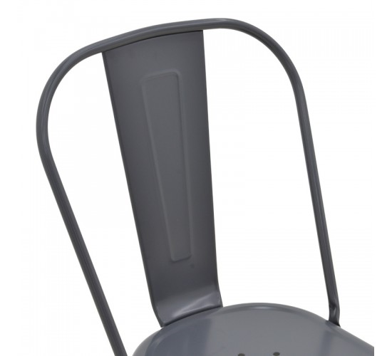 Καρέκλα Utopia μέταλλο σε ανθρακί απόχρωση 44x44x85εκ Υλικό: METAL 270-000028