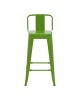 Σκαμπό μπαρ με πλάτη Utopia μέταλλο σε πράσινη απόχρωση 42x42x97εκ Υλικό: METAL 270-000031