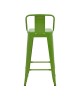 Σκαμπό μπαρ με πλάτη Utopia μέταλλο σε πράσινη απόχρωση 42x42x97εκ Υλικό: METAL 270-000031