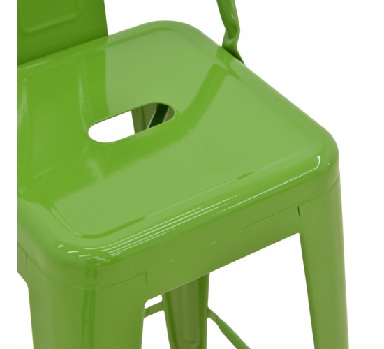 Σκαμπό μπαρ με πλάτη Utopia μέταλλο σε πράσινη απόχρωση 42x42x97εκ Υλικό: METAL 270-000031