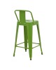 Σκαμπό μπαρ μεσαίου ύψους με πλάτη Utopia μέταλλο σε πράσινη απόχρωση 42x42x86εκ Υλικό: METAL 270-000033