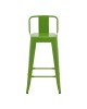 Σκαμπό μπαρ μεσαίου ύψους με πλάτη Utopia μέταλλο σε πράσινη απόχρωση 42x42x86εκ Υλικό: METAL 270-000033