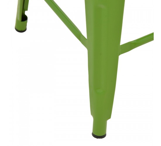 Σκαμπό μπαρ μεσαίου ύψους με πλάτη Utopia μέταλλο σε πράσινη απόχρωση 42x42x86εκ Υλικό: METAL 270-000033