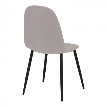 Καρέκλα Bella ύφασμα σε γκρι με πόδι μαύρο μέταλλο 43.5x52x89εκ Υλικό: FABRIC - METAL 270-000037