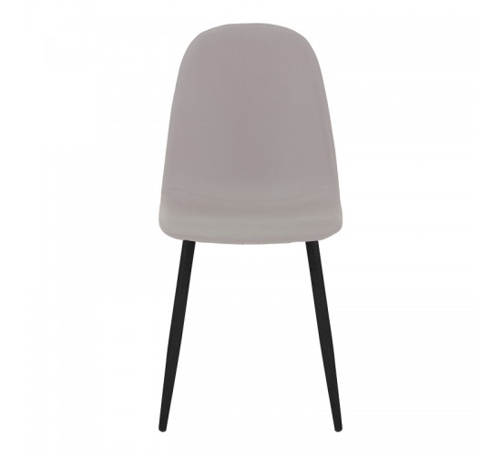 Καρέκλα Bella ύφασμα σε γκρι με πόδι μαύρο μέταλλο 43.5x52x89εκ Υλικό: FABRIC - METAL 270-000037