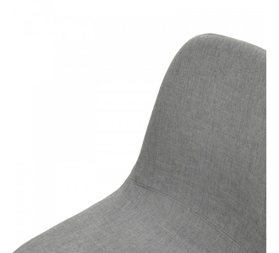 Καρέκλα Bella ύφασμα σε γκρι με πόδι μαύρο μέταλλο 43.5x52x89εκ Υλικό: FABRIC - METAL 270-000037