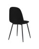 Καρέκλα Bella μαύρο ύφασμα με πόδι μαύρο μέταλλο 43.5x52x89εκ Υλικό: FABRIC - METAL 270-000039