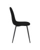 Καρέκλα Bella μαύρο ύφασμα με πόδι μαύρο μέταλλο 43.5x52x89εκ Υλικό: FABRIC - METAL 270-000039