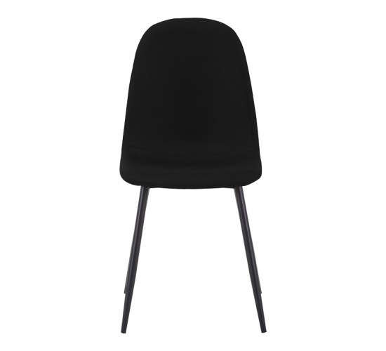 Καρέκλα Bella μαύρο ύφασμα με πόδι μαύρο μέταλλο 43.5x52x89εκ Υλικό: FABRIC - METAL 270-000039