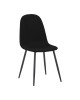 Καρέκλα Bella μαύρο ύφασμα με πόδι μαύρο μέταλλο 43.5x52x89εκ Υλικό: FABRIC - METAL 270-000039