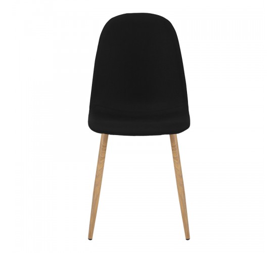 Καρέκλα Bella μαύρο ύφασμα με πόδι μέταλλο σε φυσική απόχρωση 43.5x52x89εκ Υλικό: FABRIC - METAL 270-000040