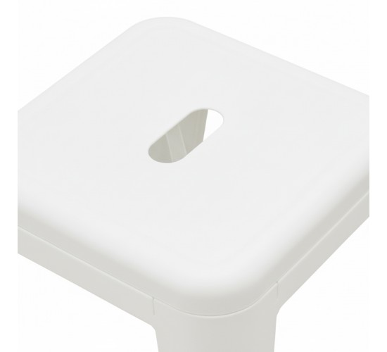 Σκαμπό Utopia μέταλλο σε λευκή ματ απόχρωση 30x30x45εκ Υλικό: METAL 270-000051