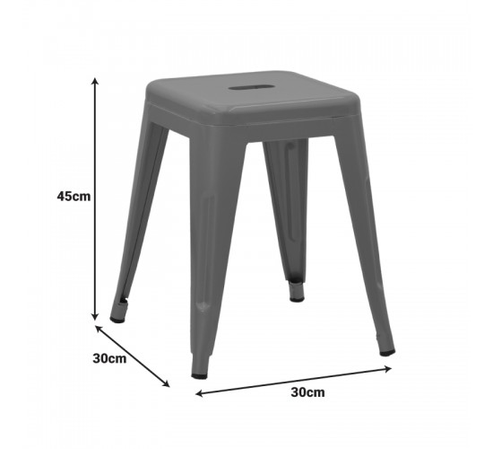 Σκαμπό Utopia μέταλλο σε λαδί απόχρωση 30x30x45εκ Υλικό: METAL 270-000052