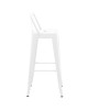 Σκαμπό μπαρ με πλάτη Utopia μέταλλο σε λευκή ματ απόχρωση 42x42x97εκ Υλικό: METAL 270-000054
