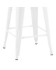 Σκαμπό μπαρ μεσαίου ύψους με πλάτη Utopia μέταλλο σε λευκή ματ απόχρωση 42x42x86εκ Υλικό: METAL 270-000055