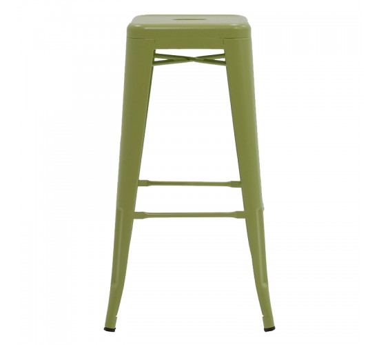 Σκαμπό μπαρ Utopia μέταλλο σε λαδί απόχρωση 42x42x76εκ Υλικό: METAL 270-000056