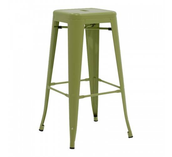 Σκαμπό μπαρ Utopia μέταλλο σε λαδί απόχρωση 42x42x76εκ Υλικό: METAL 270-000056