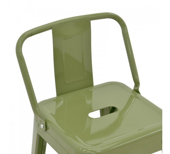 Σκαμπό μπαρ με πλάτη Utopia μέταλλο σε λαδί απόχρωση 42x42x97εκ Υλικό: METAL 270-000057