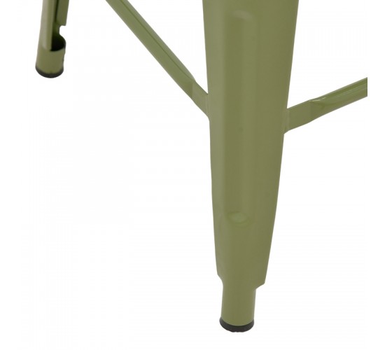 Σκαμπό μπαρ με πλάτη Utopia μέταλλο σε λαδί απόχρωση 42x42x97εκ Υλικό: METAL 270-000057