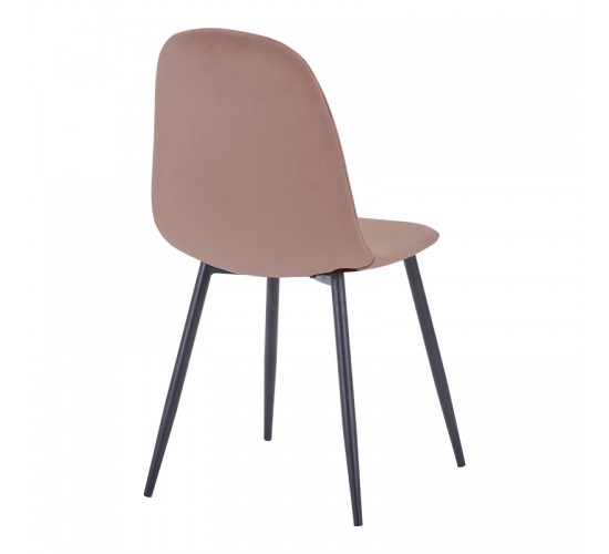 Καρέκλα Bella σάπιο μήλο βελούδο με μεταλλικό μαύρο πόδι 43.5x52x89εκ Υλικό: VELVET - METAL 270-000061